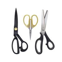 Sewing Scissors Set w/Pinking Shear, Embroidery Shear & Fabric Shear - 1 Set - BambooMN