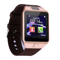 Sazooy Smart Watch DZ09 Bluetooth Smartwatch Touchscreen Sport Wrist Watch Fitness Tracker Pedometer with SIM SD Card Slot Camera Compatible Samsung Android iOS iPhone for Women Men Kids (Gold)