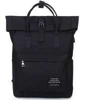 Women External USB Charge Backpack Canvas Rucksack Male Girls Laptop Shoulder School Bags Backpack for teens(Black1)