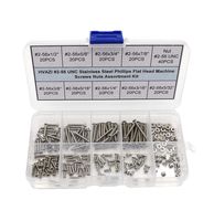 HVAZI #2-56 UNC Stainless Steel Phillips Flat Head Machine Screws Nuts Assortment Kit