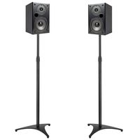 PERLESMITH Speaker Stands Extend 30-45 Inch with Upgraded Cable Management, Hold Satellite, Small Bookshelf & Bluetooth Speakers up to 8lbs(i.e. Vizio, Polk, Bose, JBL, Sony & Samsung) -1 Pair (PSSS1)