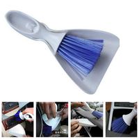 FidgetKute Blue and White 2 in 1 Dashboard Air Outlet Armrest Cleaning Brush & Dustpan Tool