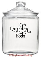 Sky Blue - Laundry PODS 5" x 3.5" Vinyl Decal Sticker - Detergent Pod Mud Room Cleaning - 20 Color Options