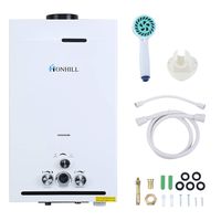 TryE 12L Tankless Water Heater Digital Display 3.2GPM LPG Instant Water Boiler Stainless Steel Liquefied Petroleum Gas Hot Water Burner