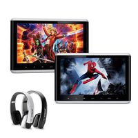 XTRONS 2 x 10.2 Inch Pair HD Digital TFT Screen HDMI Video Car Active Headrest DVD Player Headphones (HD1003S+DWH005+DWH006)