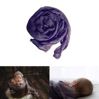 AMOS and SAWYER Cheesecloth Wrap, Hand Dyed, 36"x72" (Before Dying), Grade 50 Cheesecloth, Newborn Baby Layer Photography Prop (Dark Purple)