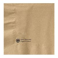 Hoffmaster 126378 Kraft Beverage Napkin, 1 Ply, 1/4 Fold, 10" x 10", Natural (Packs of 1000)