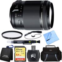 Tamron 18-200mm Di II VC All-In-One Zoom Lens for Canon Mount includes Bonus Vivitar Multicoated UV Protective Filter and More