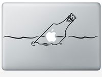 Macbook - Apple in a bottle in the ocean Macbook Symbol Keypad Iphone Apple Ipad Decal Skin Sticker Laptop