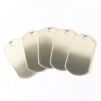 100 Shiny Stainless Steel Military spec Dog Tags - BLANK