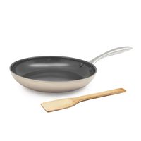 GreenPan CC001914-001 Lima Bronze 10'' Ceramic Non-Stick Open Frypan with Bonus Bamboo Turner