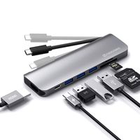 USB C Hub Adapter, HOGORE 7-in-1 Type C Hub with 4K USB C to HDMI, PD Charging, USB3.0, SD/TF Reader, Compatible with MacBook Pro/Air,HP Spectre,Dell XPS,Galaxy Book/S8/S9/Note8/10,USB C Dock Dongle