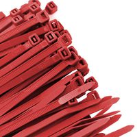 Pro Tie RD11SD100 11.8-Inch Red Standard Duty Color Cable Tie, Red Nylon, 100-Pack