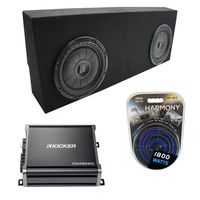 Compatible with 07-13 Toyota Tundra Crew Max Kicker CompVT CVT12 Dual 12" Custom Sub Box CXA600.1 (Renewed)