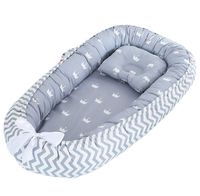 Borje Baby Lounger, Portable Super Soft Organic Cotton and Breathable Newborn Lounger, Perfect for Co-Sleeping (Crown)