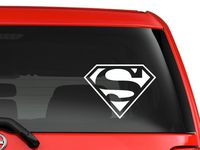 Superman Logo Sign Symbol Unique Artwork Warner Brothers Character Car Truck Laptop Macbook Decal Sticker 6 Inches White