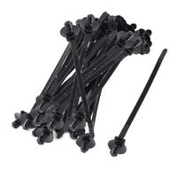 Sydien Fir Tree Nylon Push Mount Cable Zip Tie 8.3"x0.18" Black 50pcs