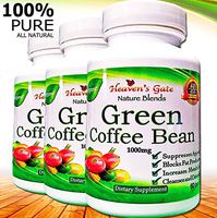 Green Coffee Bean Extract - All Natural Weight Loss Supplement - 1000 mg - 180 Capsules 3 Month Supply - 100% Pure - Appetite Suppressant Diet Pills - Detox - Boosts Energy & Metabolism (3)