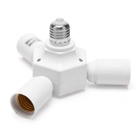 4 in 1Light Socket Splitter JACKYLED E26 E27 Base Adapter Converter 3+1 Fixed Type