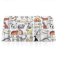 GLORY ART Waterproof Tablecloth,Cartoon Cute Short Pussy Cat,Large Dust-Proof Vinyl Table Cloth Cover, Great for Dinner,Wedding,Patio,Parties,Holiday Dinner,Buffet Table& More(60"x90")