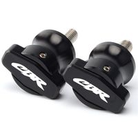 Black Aluminum CNC 8mm Swingarm Arm Spool Sliders With logo For Honda CBR 600 1000 250 650 300 RR