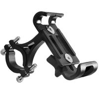 Maxitino Bike Phone Mount, Universal Adjustable Motorcycle Bicycle Aluminum Alloy Cell Phone Holder for iPhone X 8 7 6 Plus,Samsung Galaxy S7 S8 S9 Note 7 8 9(Black)