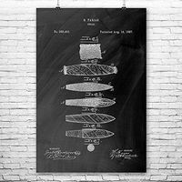 Patent Earth Cigar Poster Print, Aficionado Gift, Cuban Cigar, Blunt Wrap, Smoking Room, Cigar Room, Stogie, Smoke Shop, Humidor Chalkboard (Black) (12" x 16")