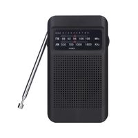 Qing Portable FM Radio with Built in Earphone Jack Compact Transistor Radio Battery Operated Radio with High Reception (2019