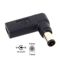 CY USB 3.1 Type C USB-C to DC 7.45.0mm Adapter PD Emulator Trigger 90 Degree Angled for Laptop