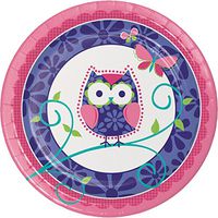 Owl Pal Birthday Paper Plates, 24 ct