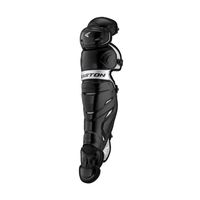 EASTON ELITE X Baseball Catchers Leg Guards | Youth | Black | 2020 | Vented Shell For Ultimate Protection & Breathability | Reinforced Knee + Thigh Straps Provides Ultimate Fit + Mobility