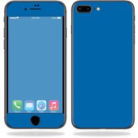 MightySkins Skin Compatible with Apple iPhone 8 Plus - Solid Blue | Protective, Durable, and Unique Vinyl Decal wrap Cover | Easy to Apply, Remove, and Change Styles | Made in The USA