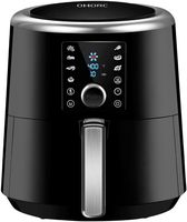 OMORC Air Fryer, 6 Quart, 1800W Fast Large Hot Air Fryers & Oilless Cooker w/Presets, LED Touchscreen(for Wet Finger)/Roast/Bake/Keep Warm, Suitable for Dishwasher, Nonstick