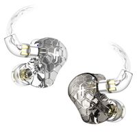 SIMGOT EK3 in-Ear Monitor Headphones with Four Tuning Models, Design HiFi Hybrid Triple Balanced Armature Driver(3 Knowles BA), 3D Printed Resin Cavity, IEM Earphones with Detachable Cable (Clear)
