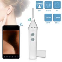 Rooftree-Ear-Camera-Wireless-Otoscope, 1080P FHD WiFi Ear Scope, USB 3.9mm Ear Otoscope with 6 LED Lights, Ear Wax Removal Tool Compatible with Android iOS/Windows and Mac