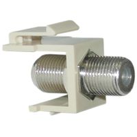 Keystone Insert, Beige, F-pin Coaxial Connector, F-pin Female Coupler