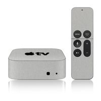 iCarbons Brushed Aluminum Skin for Apple TV 4th Gen. / Remote Skin Included 4th Generation