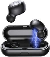 Bluetooth Earbuds True Wireless Earbuds Bluetooth 5.0 IPX7 Waterproof 8D Stereo Sound DSP9.0 Noise Canceling Auto Pairing Wireless Headphones in-Ear Bluetooth Headset with Charging Case (Deep Black)