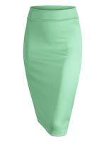 Made By Johnny WB700 Womens Scuba Midi Skirt M SEA_Green