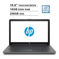 2019 Premium HP 15.6 Inch HD SVA Touchscreen Laptop (Intel Dual Core i5-7200U up to 3.1GHz, 16GB RAM, 256GB SSD, Intel HD Graphics 620, Bluetooth, HDMI, Win10, Grey) (Renewed)