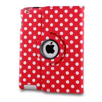 ELEOPTION Auto Sleep/Wake Function 360 Degree Rotating Smart Case Cover for 7.9 inch Apple iPad Mini/iPad Mini 2 /iPad Mini 3 with a Stylus as a Gift (Polka Dot Red)