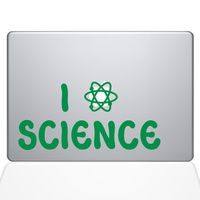 The Decal Guru I Atom Science Decal Vinyl Sticker, 13" MacBook Pro (2016 & Newer Models), Green (1365-MAC-13X-LG)