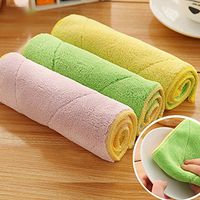 OKOKMALL US--Hot Kitchen Dish Cloths Microfiber Double-sided Wash Towel Cleaning Cloths 10X6"