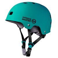 OutdoorMaster Skateboard Helmet - ASTM & CPSC Certified Lightweight Skate with Removable Lining - 12 Vents Ventilation System - for Kids, Youth & Adults - S - Sea Green