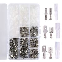 ManYee 315pcs 2.8/4.8/6.3mm Male Female Spade Connectors for Car Audio Speaker Wire Crimp Terminals Spade Electrical Connector Kit with Insulating Sleeve Quick Wire Splice Terminal