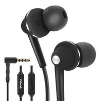 FALATEK Chloeinear Earbuds with Mic, Noise Isolating, Bass Driven, in Ear Headphones, Tangle-Free, Replaceable Earbuds for iPhone, Android,MP3 Players,Tablets and All 3.5mm Audio Jack (Black)