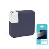 JRC Charger Protective Case,Thin Silicone Charger Protector Case Guard for Macbook Pro 16.1-Inch A2141 2019+ and MacBook Pro 15-Inch 15" with or without Touch Bar(A1707, A1990, A1398)--Navy Blue