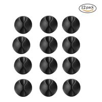 ANMIXIN 12 Single Channel Cord Clip 12 Cable Organizer Wire Management System, Self Adhesive for Your Wires,Wall Desk Desktop Cable Wire Clip (12 Single hole)