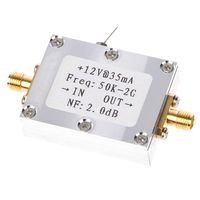 Qisuw RF Amplifier Signal Receiver 50K-2GHZ Low Noise Amplifier RF Amplifier Broadband Low Noise Amplifier LNA Gain 31DB Gain