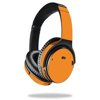 MightySkins Skin Compatible With Bose QuietComfort 35 Headphones - Solid Orange | Protective, Durable, and Unique Vinyl Decal wrap cover | Easy To Apply, Remove, and Change Styles | Made in the USA